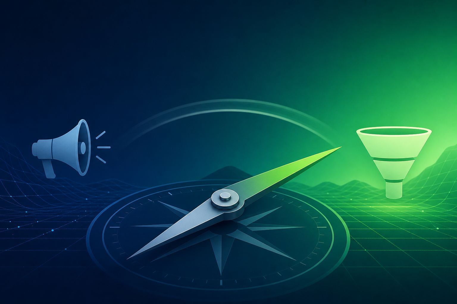 Google advertising strategy shift from reach to conversion illustration