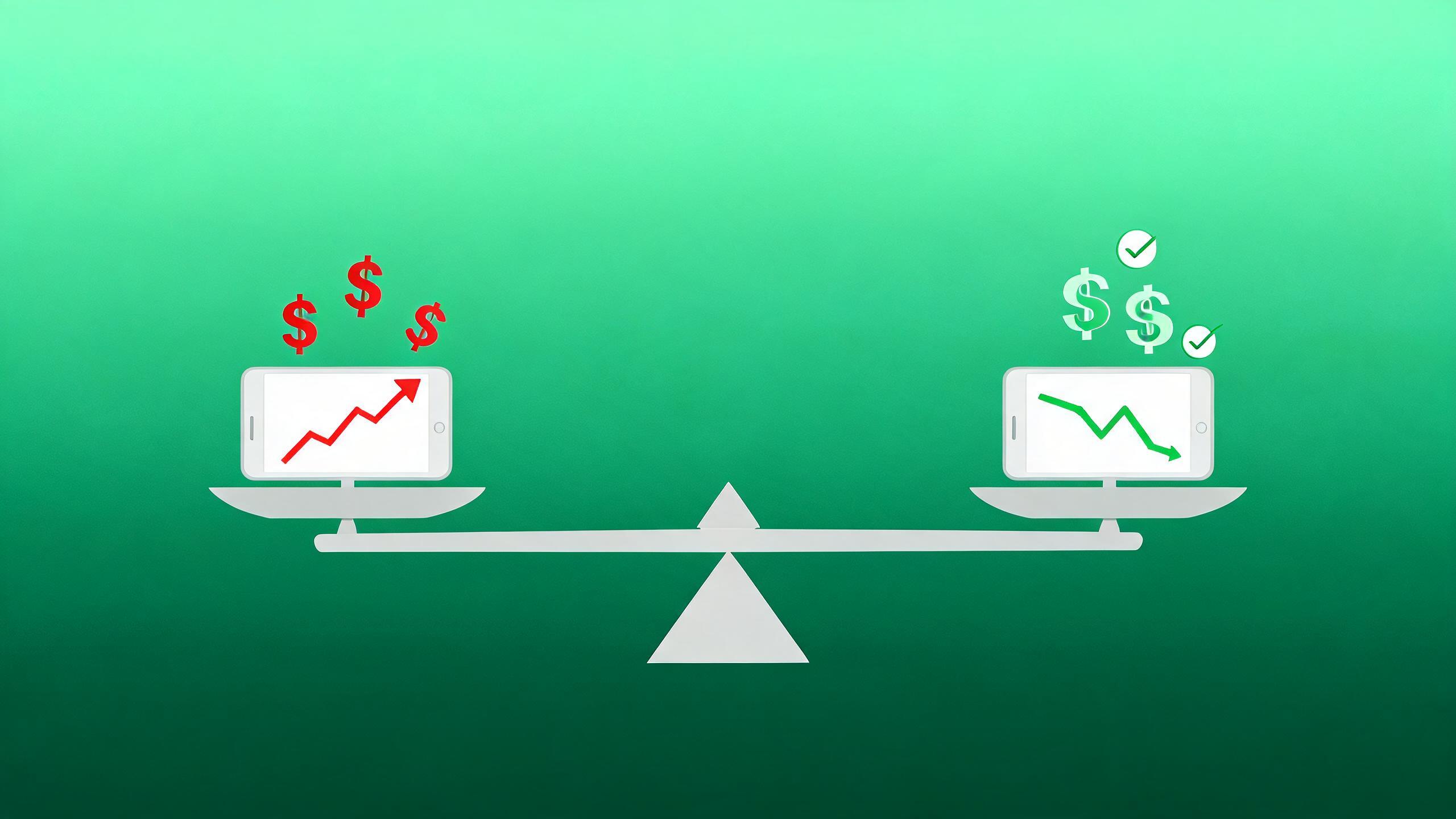 Advertising budget optimization and cost savings concept